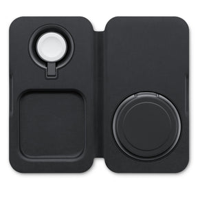 Cargador inalámbrico plegable 3 en 1 de Nimble - Negro